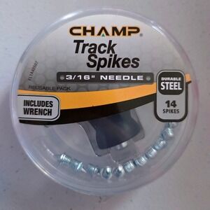 New Champ Track Spikes 3/16 Needle Durable Steel Spikes Case Wrench Running Race